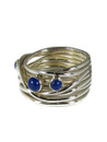 Sterling Silver Lapis Branch Wire Ring Size 6 1/2 (RG6071-S6.5)