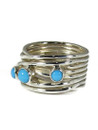 Sleeping Beauty Turquoise Silver Branch Wire Ring Size 6 1/4 (RG6169-S6.25)