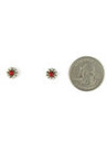 Silver Coral Stud Earrings (ER7225)