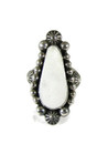 White Buffalo Ring Size 8 1/2 by Calvin Belen (RG6186)