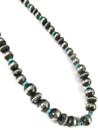 Turquoise Silver Bead Necklace Set 18" (NK5510)