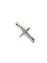 Turquoise Needle Point Cross Pendant (PD6010)