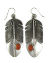 Sterling Silver Spiny Oyster Shell Feather Earrings by Lena Platero (ER8090)