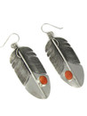 Sterling Silver Spiny Oyster Shell Feather Earrings by Lena Platero (ER8090)
