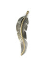 12k Gold & Sterling Silver Feather Pendant by Lena Platero (PD6015)