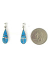 Turquoise Inlay Post Earrings by Rick Tobias (ER9000)