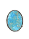 Kingman Turquoise Ring Size 14 1/4 by Lyle Piaso (RG7001)