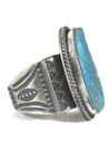 Kingman Turquoise Ring Size 14 1/4 by Lyle Piaso (RG7001)