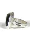 Silver Rectangle Black Onxy Ring Size 6 by Barbara Hemstreet (RG7251-S6)