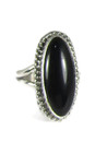 Silver Black Onyx Ring Size 6 (RG7253-S6)