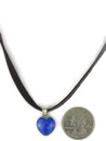 Lapis Heart Leather Necklace (NK5528)