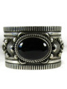 Black Onyx Silver Cuff Bracelet by Albert Jake (BR8031) 