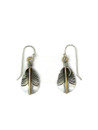 12k Gold & Sterling Silver Feather Earrings (ER7263)