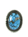 Kingman Turquoise Ring Size 9 by Linda Yazzie (RG7274)