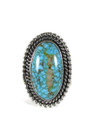 Kingman Turquoise Ring Size 7 by Linda Yazzie (RG7277)