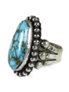 Kingman Turquoise Ring Size 7 by Linda Yazzie (RG7278)