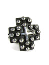 Sterling Silver Cross Bead Ring Size 8 1/2 (RG7282-S8.5)