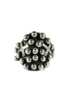 Silver Cross Bead Ring Size 7 1/2 by Geneva Apachito (RG7284-S7.5) 