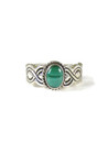 Silver Malachite Ring Size 5 1/2 by Raymond Coriz (RG7289)