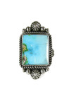 Kingman Turquoise Ring Size 8 - Adjustable by Albert Jake (RG7295)