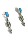 Sleeping Beauty Turquoise Arrow Earrings (ER7274)