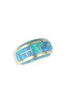 Blue Opal Inlay Ring Size 6 (RG8007)