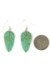  Turquoise Feather Slab Earrings (ER9028)