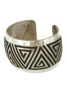 Sterling Silver Geometric Cuff Bracelet by Rosco Scott (BR8055)