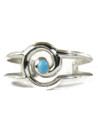 Sleeping Beauty Turquoise Silver Swirl Cuff Bracelet (BR8097) 