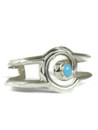 Sleeping Beauty Turquoise Silver Swirl Cuff Bracelet (BR8097) 