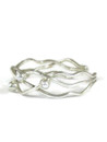 Pearl Silver Branch Wire Bracelet by Angela Martin (BR8126)