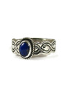 Silver Lapis Ring Size 8 by Raymond Coriz (RG8033-S8)