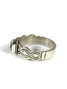 Silver Lapis Ring Size 8 1/2 by Raymond Coriz (RG8033-S8.5)