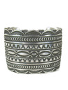 Hand Stamped Silver Cuff Bracelet by Happy Piaso 1 3/4" (BR6183)