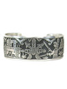 Silver Hopi Maiden Cuff Bracelet with Feathers by Freddy Charley (BR8166)