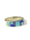 Lapis & Turquoise Inlay Ring Size 13 (RG2701-S13)