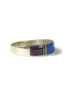 Multi Gemstone Inlay Band Ring Size 13 (RG6625) 