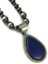 Silver Lapis Necklace Set by Philbert Secatero (NK5068)