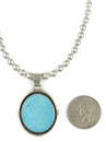 Kingman Turquoise Pendant Necklace by Edmond Piaso (NK5074) 