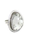 White Buffalo Ring Size 8 1/2 by Lucy Valencia (RG6632)