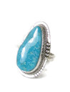 Kingman Turquoise Ring Size 6 3/4 by Lucy Valencia (RG6651)