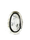 White Buffalo Ring Size 8 by Lucy Valencia (RG6670)