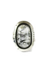 White Buffalo Ring Size 6 1/2 by Lucy Valencia (RG6671)
