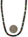 Jet & Gemstone Heishi Necklace by Ronald Chavez (NK5108)