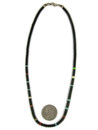 Jet & Gemstone Heishi Necklace by Ronald Chavez (NK5108)