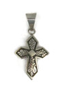 Silver Overlay Cross Pendant by Sonny Gene (PD7238)