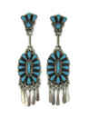 Turquoise Petit Point Cluster Dangle Earrings by George Gasper (ER8265) 