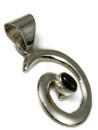 Onyx Silver Swirl Pendant by Mildred Parkhurst (PD6253)