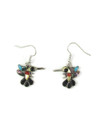 Multi Gemstone Inlay Hummingbird Earrings by Diane Edaake (ER8299)
