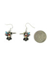 Multi Gemstone Inlay Hummingbird Earrings by Diane Edaake (ER8299)